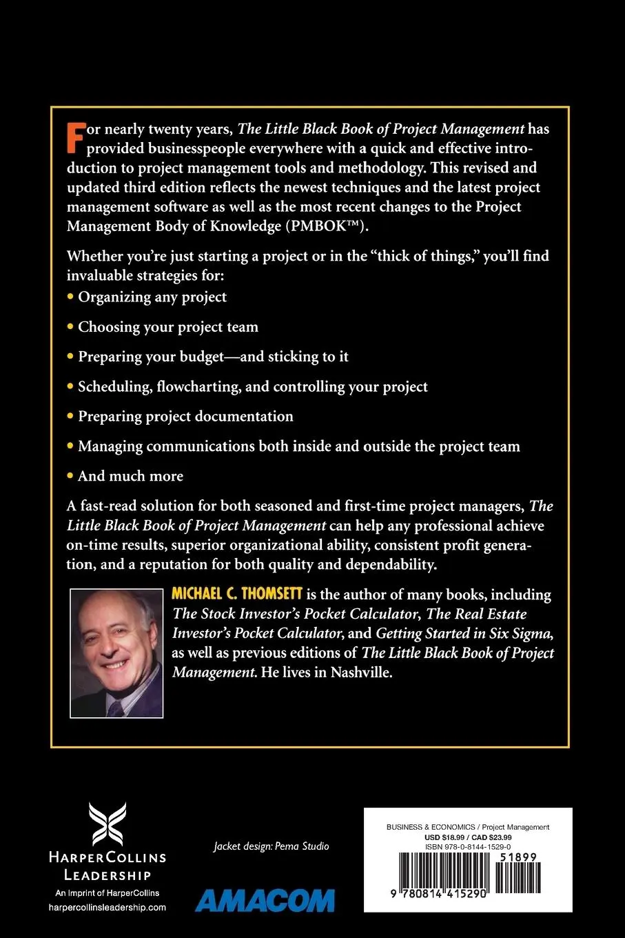 Rückseite: 9780814415290 | The Little Black Book of Project Management | Michael Thomsett | Buch