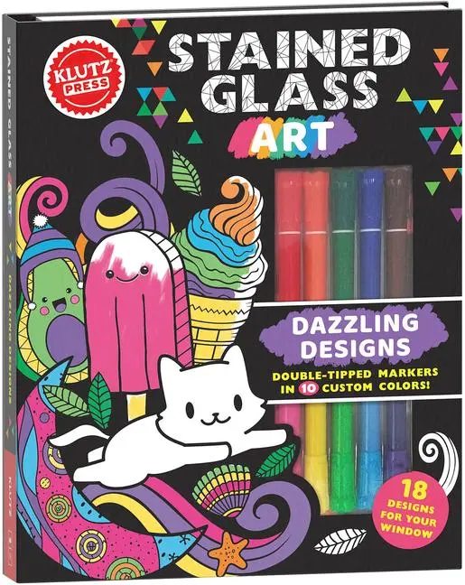 Cover: 9781338745290 | Stained Glass Art: Dazzling Designs (Klutz Activity Book) | Klutz