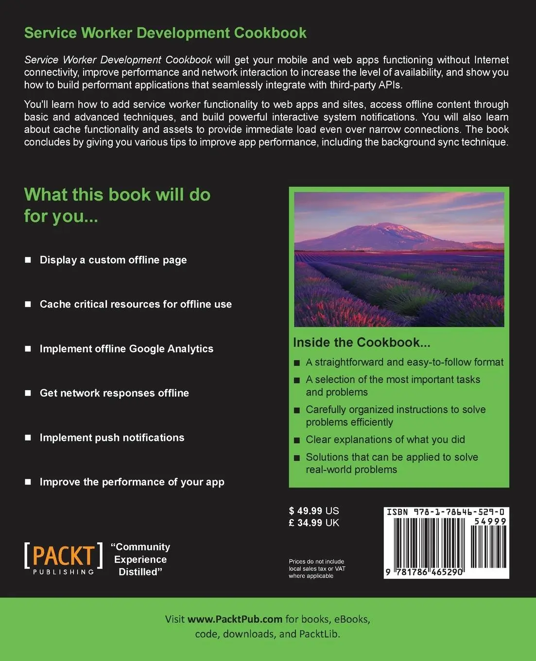 Rückseite: 9781786465290 | Service Worker Development Cookbook | Sean Amarasinghe | Taschenbuch