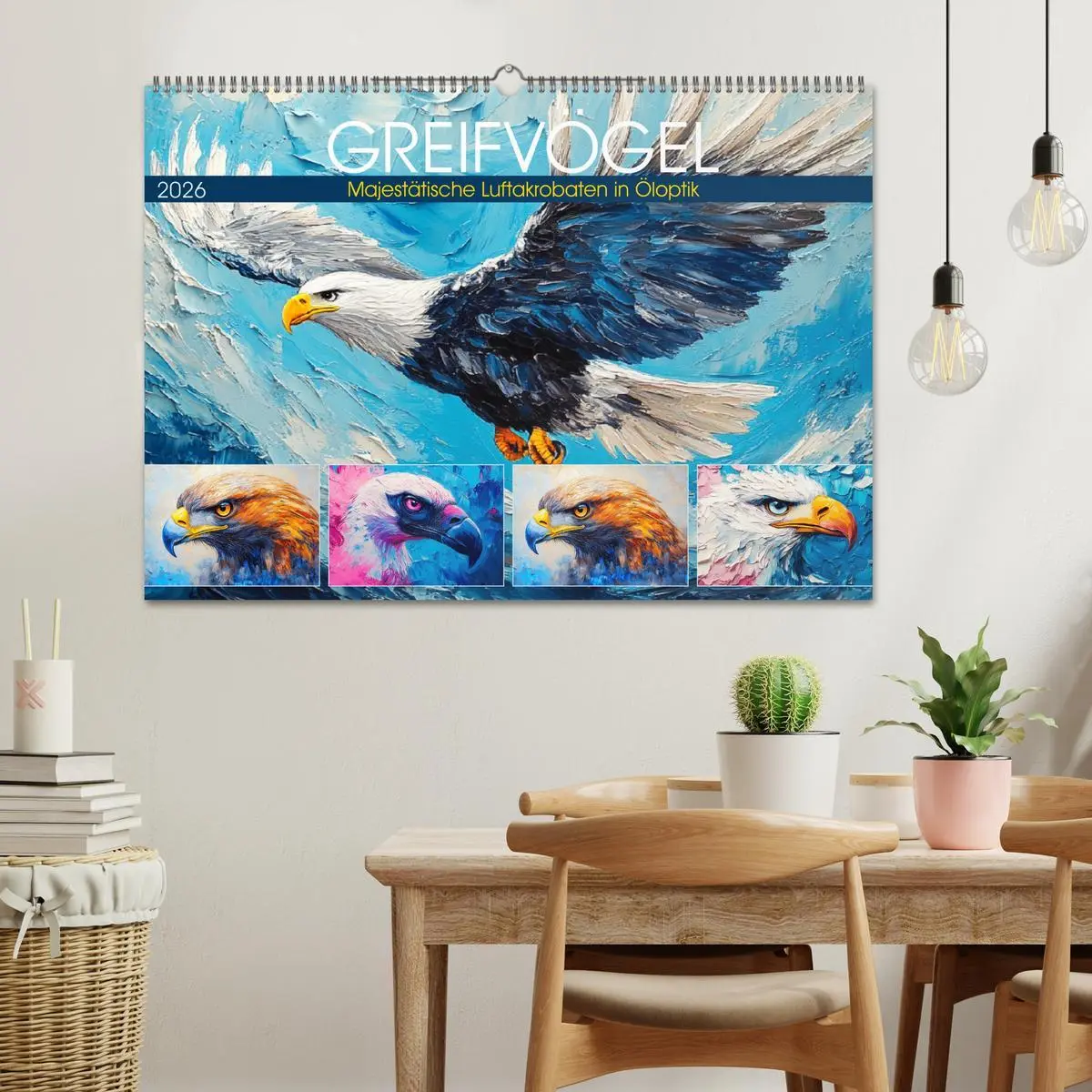 Bild: 9783457345290 | Greifvögel. Majestätische Luftakrobaten in Öloptik (Wandkalender...