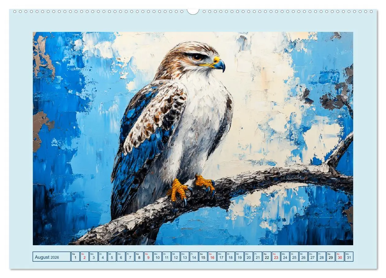 Bild: 9783457345290 | Greifvögel. Majestätische Luftakrobaten in Öloptik (Wandkalender...