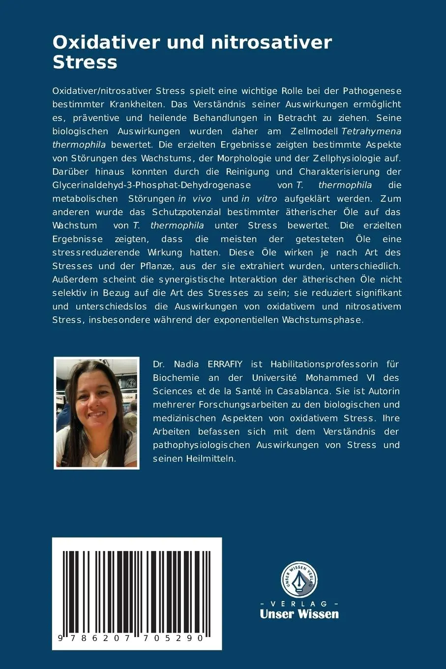 Rückseite: 9786207705290 | Oxidativer und nitrosativer Stress | Nadia Errafiy (u. a.) | Buch