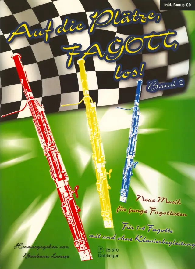 Auf die Plätze Fagott los Band 2 (+CD) Neue Musik für junge Fagottisten für 1-4 Fagotte mit/ohne Klavier