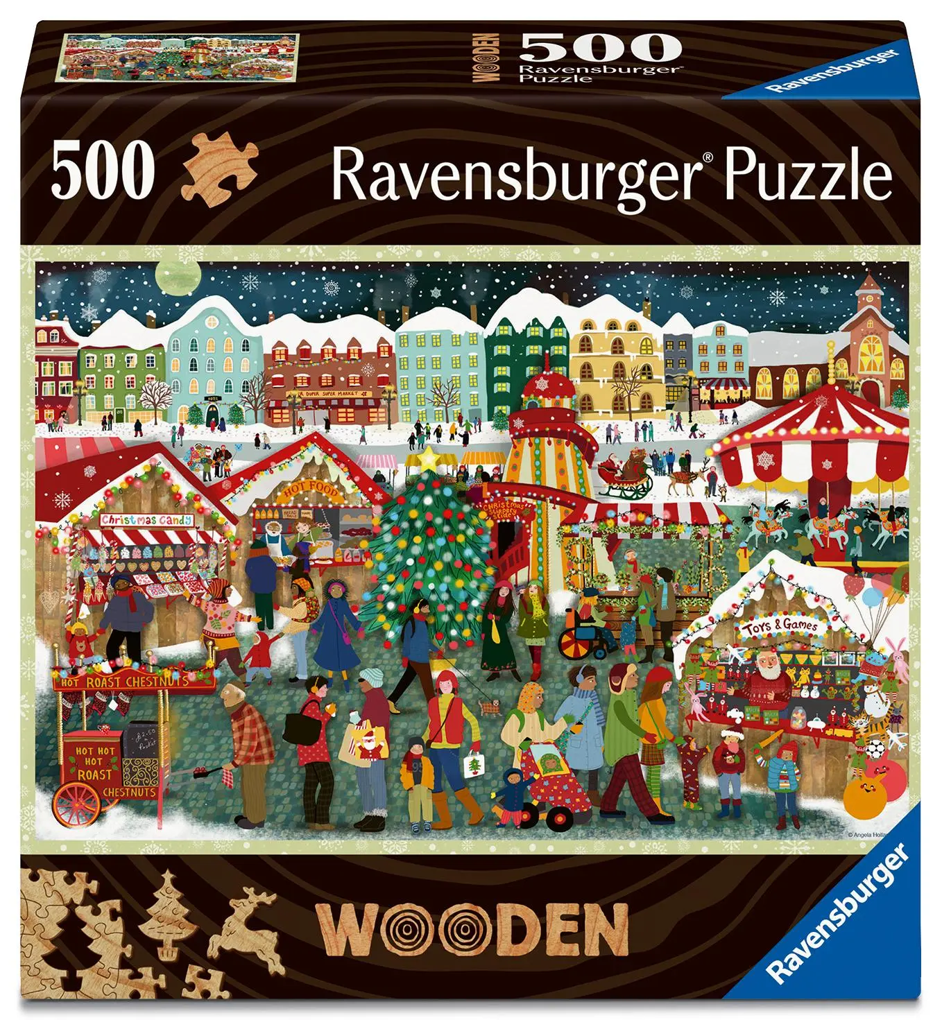 Cover: 4005555015390 | WOODEN Puzzle - Weihnachtsmarkt - Holzpuzzle für Erwachsene mit 500...