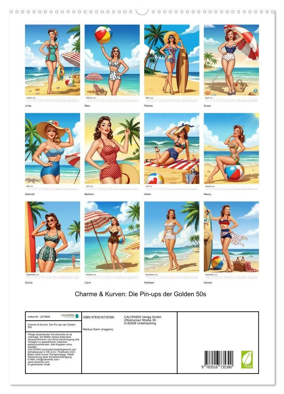 Bild: 9783516735390 | Charme &amp; Kurven: Die Pin-ups der Golden 50s (hochwertiger Premium...