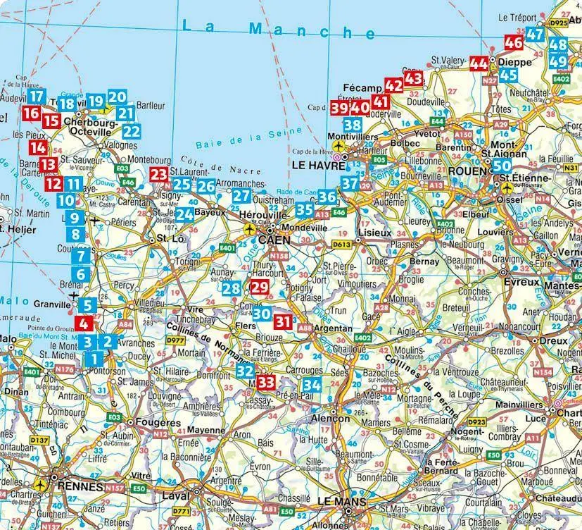 Bild: 9783763315390 | ROTHER Wanderführer Normandie. 50 Touren an der Küste und im...