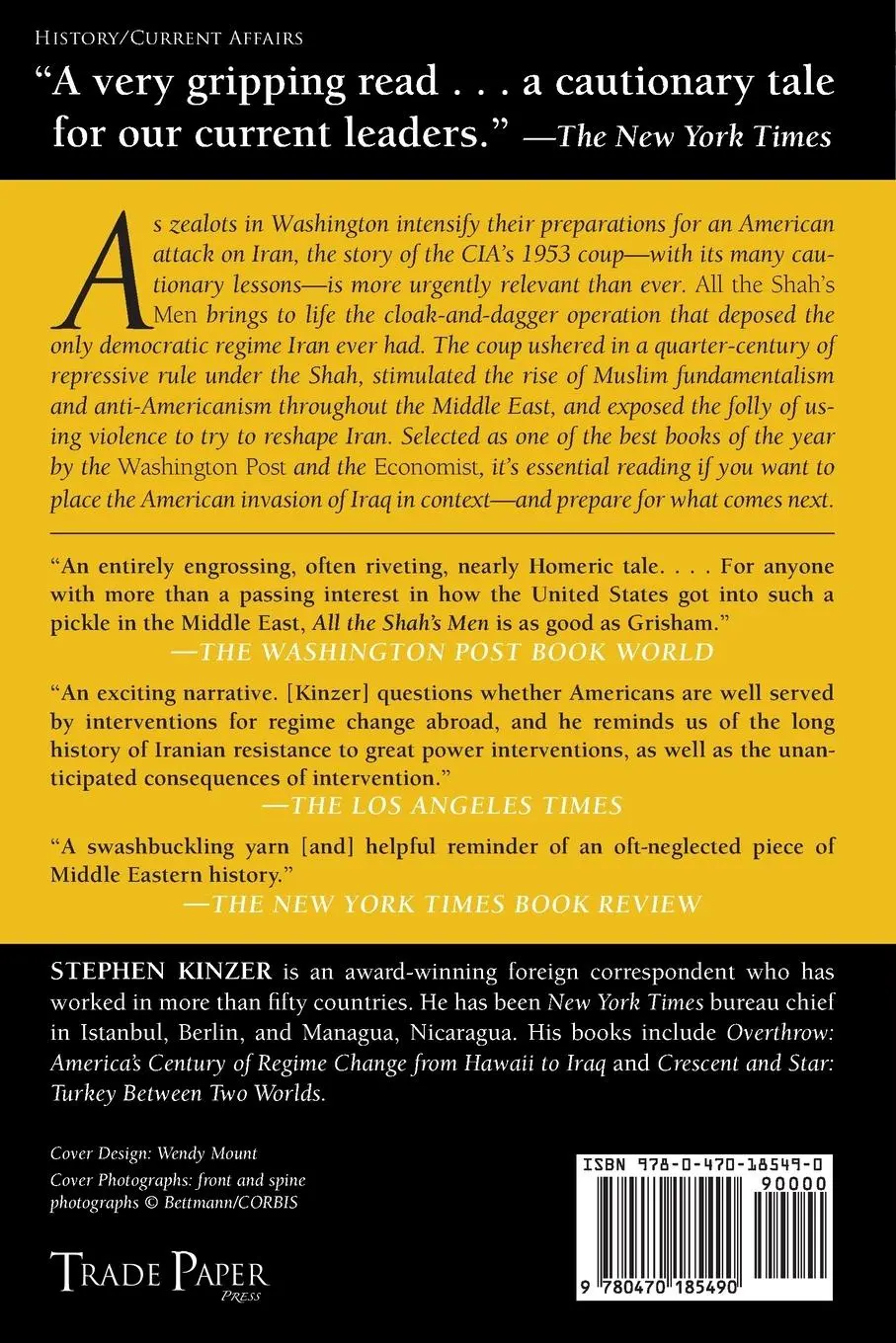 Rückseite: 9780470185490 | All the Shah's Men | Stephen Kinzer | Taschenbuch | 258 S. | Englisch