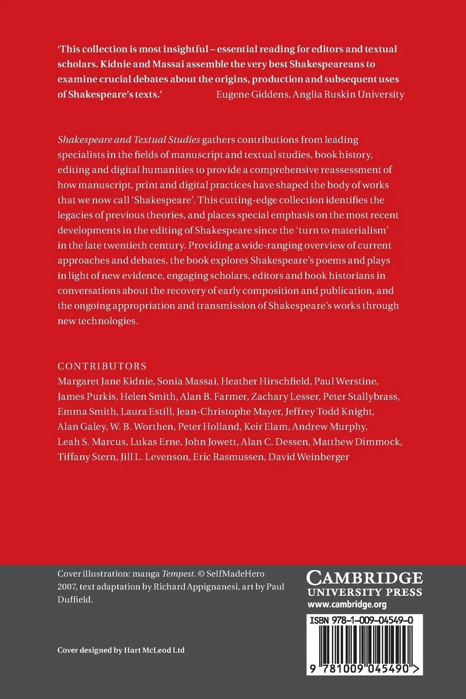 Rückseite: 9781009045490 | Shakespeare and Textual Studies | Margaret Jane Kidnie | Taschenbuch