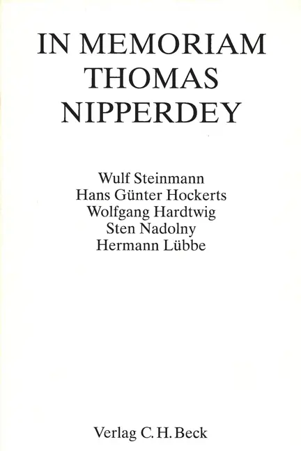Cover: 9783406385490 | In Memoriam Thomas Nipperdey | Taschenbuch | 43 S. | Deutsch | 1994