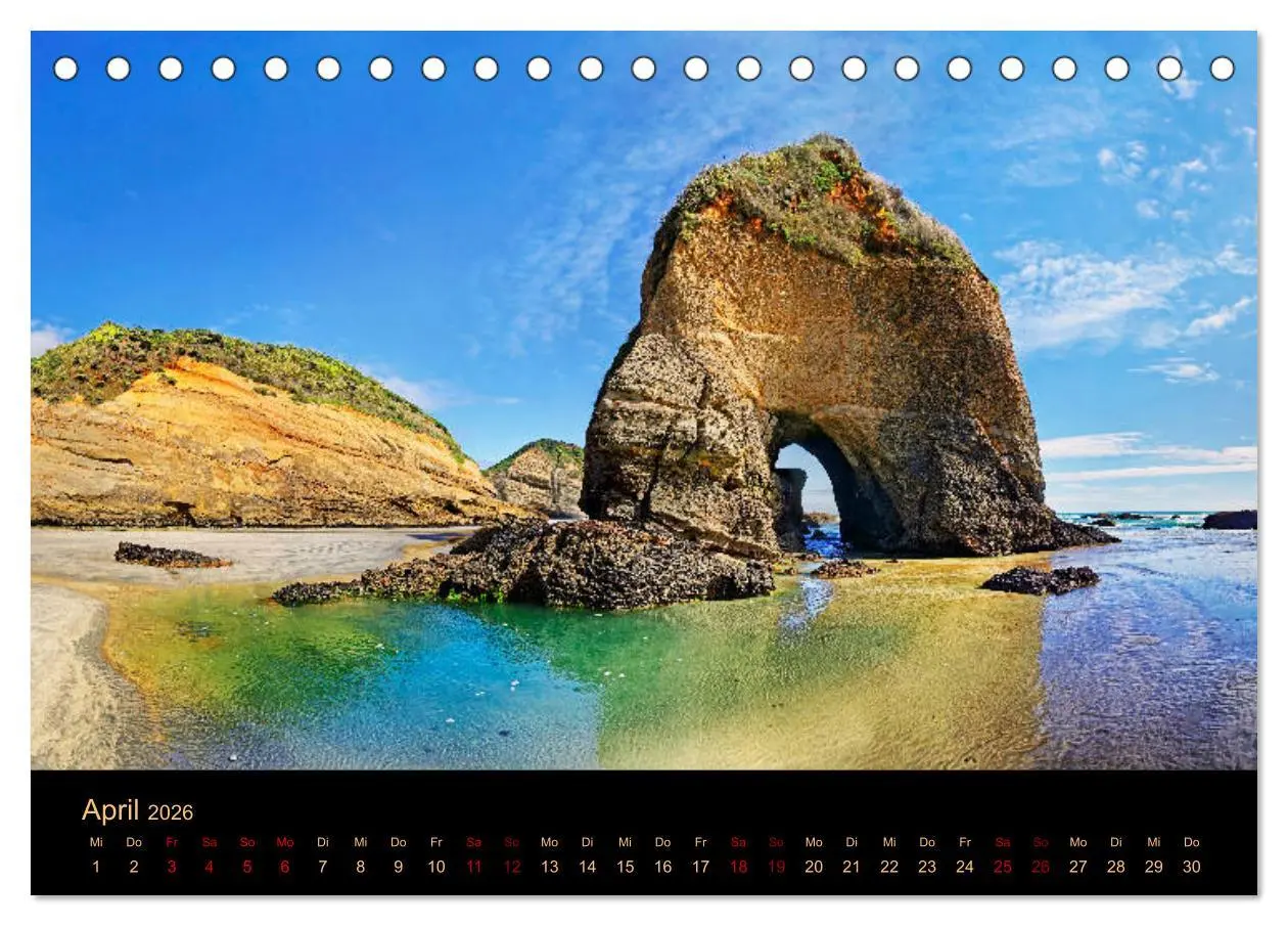 Bild: 9783457255490 | Südseetraum Neuseeland (Tischkalender 2026 DIN A5 quer), CALVENDO...