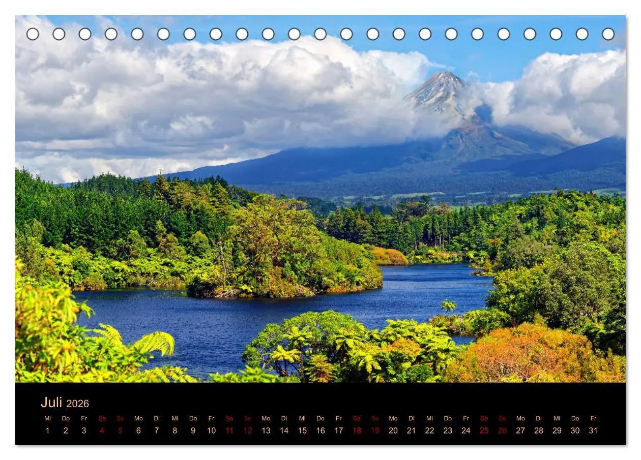 Bild: 9783457255490 | Südseetraum Neuseeland (Tischkalender 2026 DIN A5 quer), CALVENDO...
