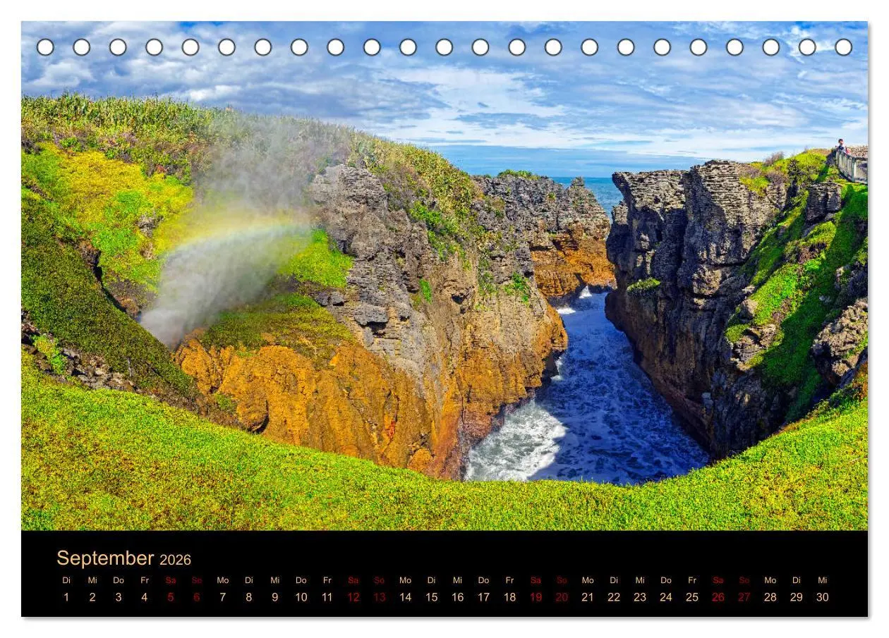Bild: 9783457255490 | Südseetraum Neuseeland (Tischkalender 2026 DIN A5 quer), CALVENDO...