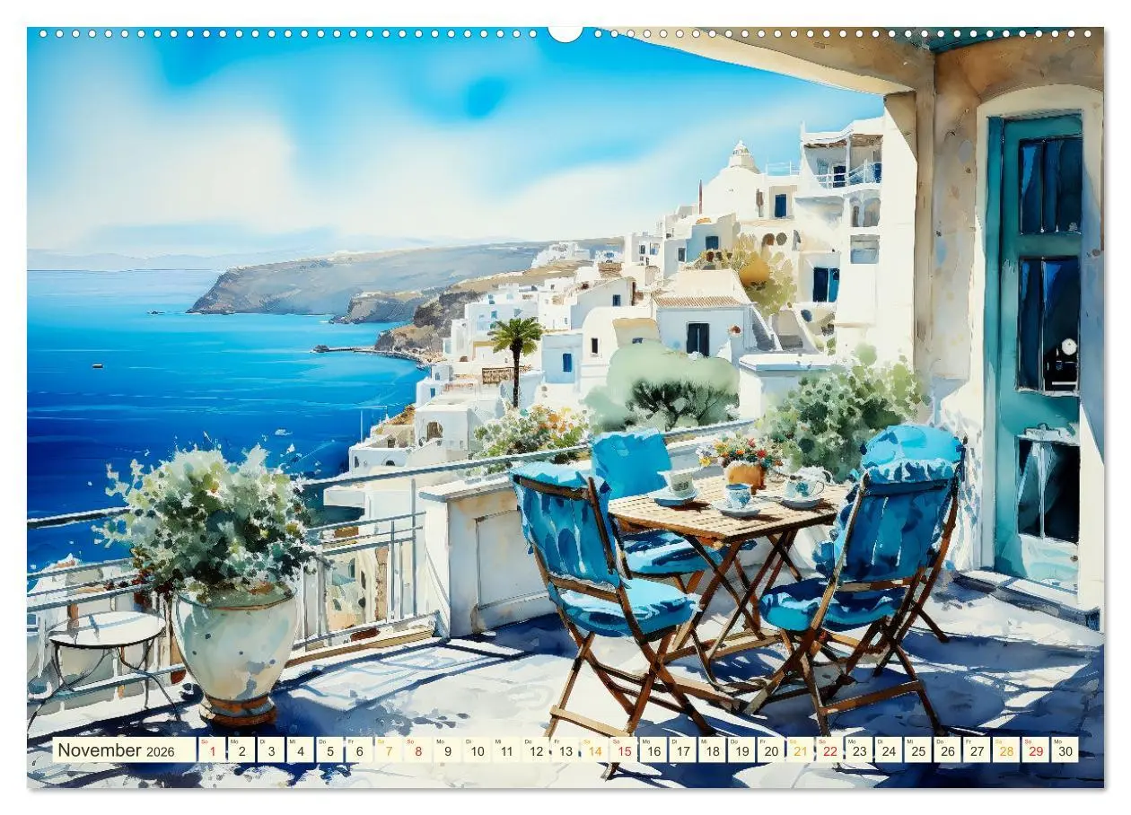 Bild: 9783457495490 | Santorini Inselträume (hochwertiger Premium Wandkalender 2026 DIN...