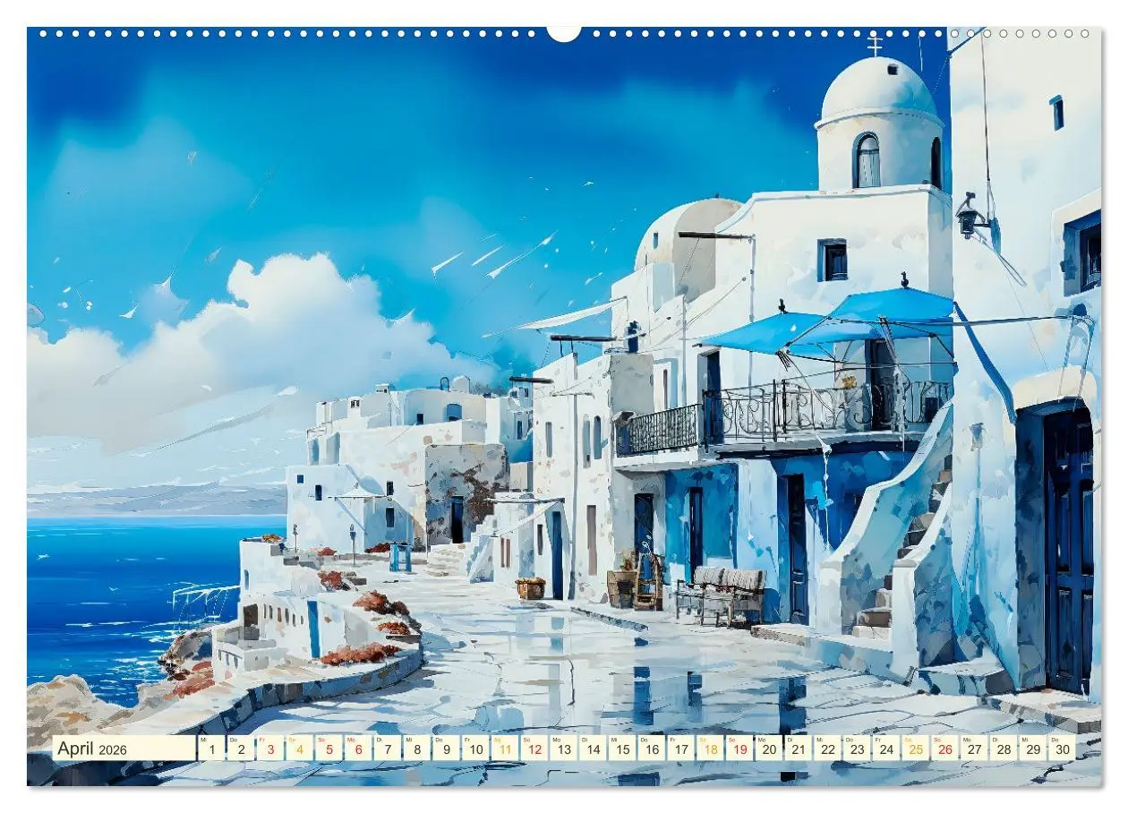 Bild: 9783457495490 | Santorini Inselträume (hochwertiger Premium Wandkalender 2026 DIN...