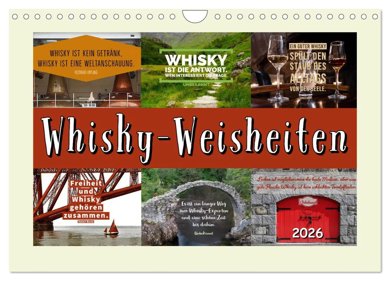 Cover: 9783457705490 | Whisky-Weisheiten (Wandkalender 2026 DIN A4 quer), CALVENDO...