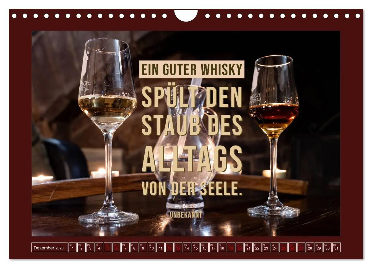 Bild: 9783457705490 | Whisky-Weisheiten (Wandkalender 2026 DIN A4 quer), CALVENDO...