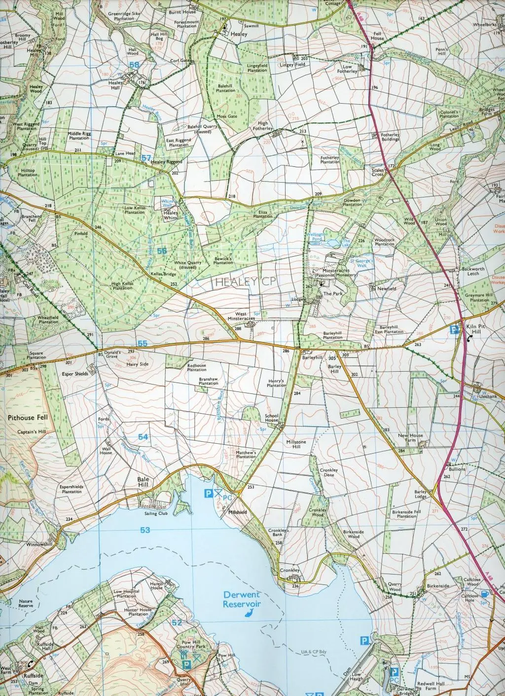 Bild: 9780319245590 | Consett and Derwent Reservoir | Ordnance Survey | (Land-)Karte | 2015