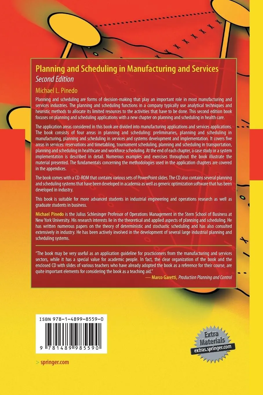 Rückseite: 9781489985590 | Planning and Scheduling in Manufacturing and Services | Pinedo | Buch