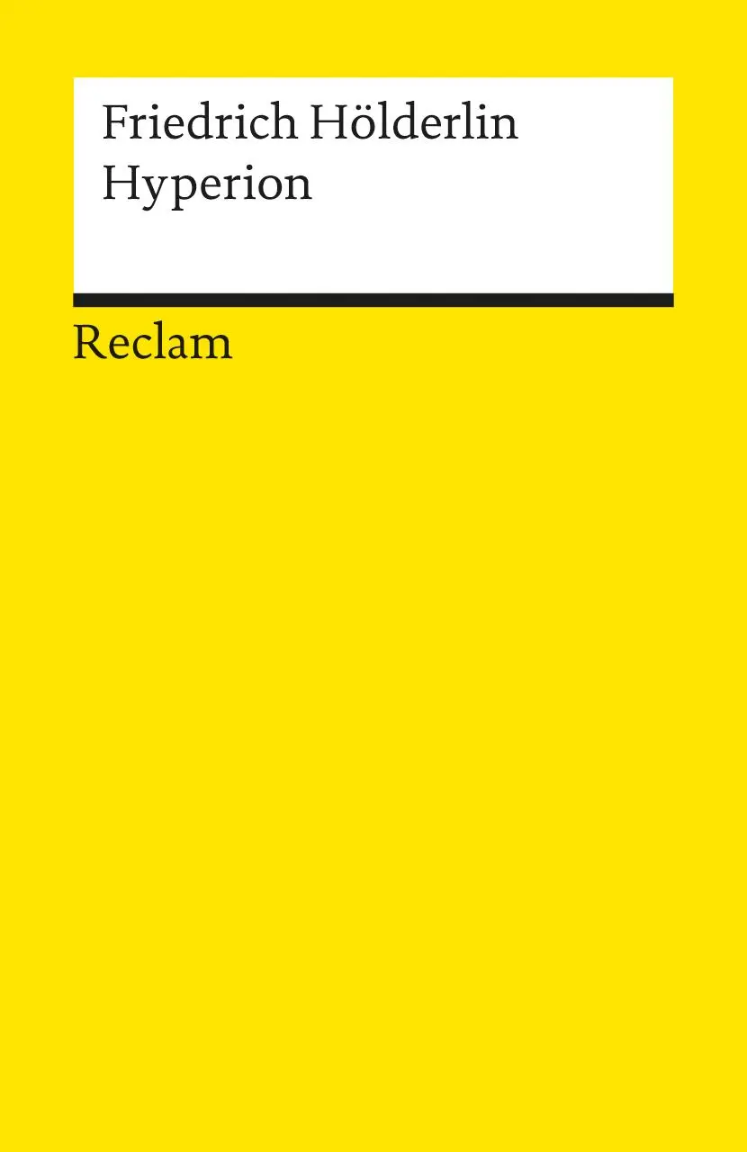 Cover: 9783150005590 | Hyperion oder der Eremit in Griechenland | Friedrich Hölderlin | Buch