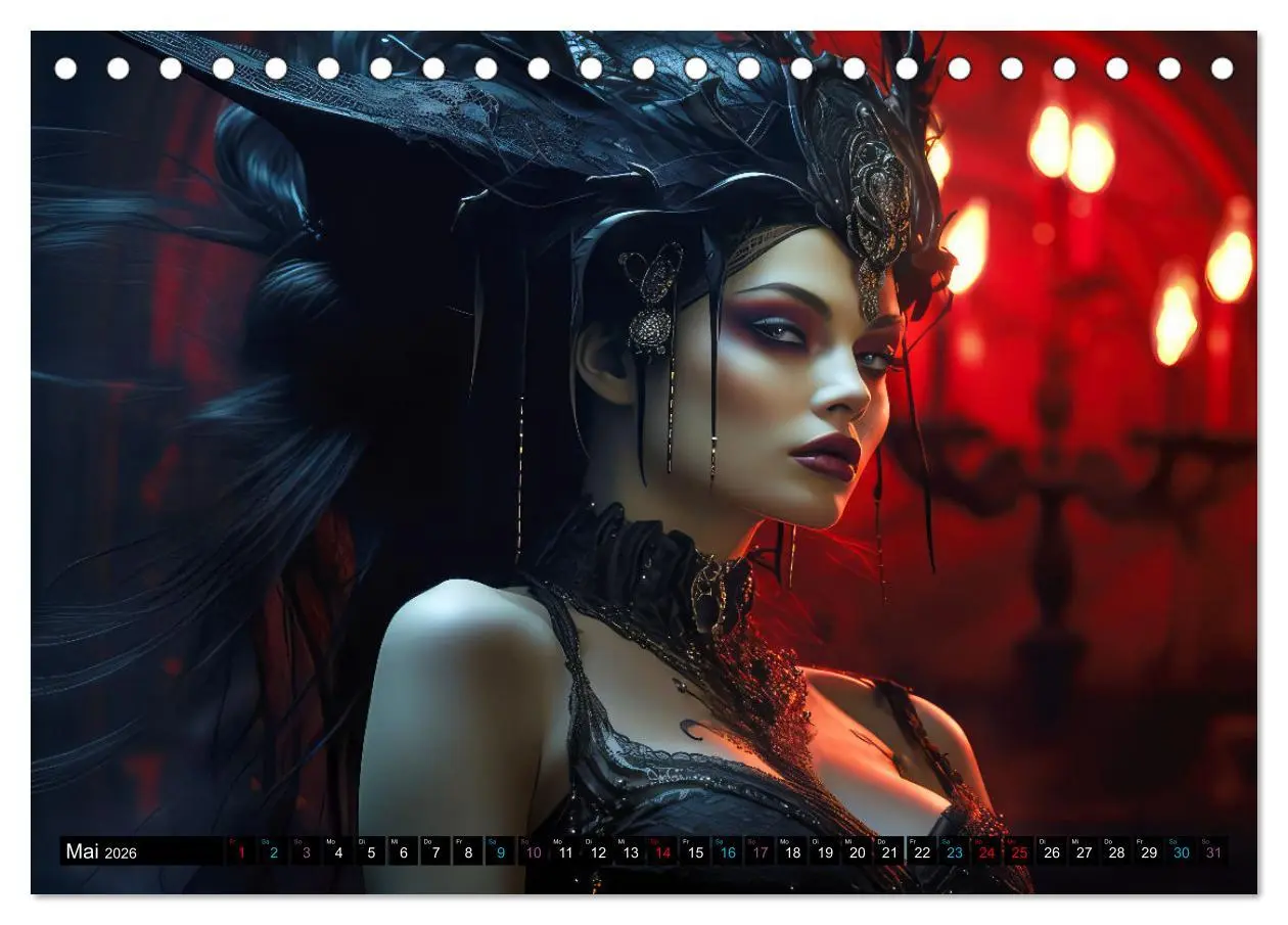 Bild: 9783457485590 | Vampire Nachtkreaturen (Tischkalender 2026 DIN A5 quer), CALVENDO...