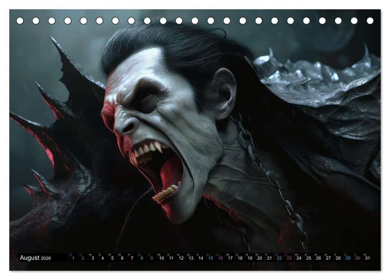 Bild: 9783457485590 | Vampire Nachtkreaturen (Tischkalender 2026 DIN A5 quer), CALVENDO...