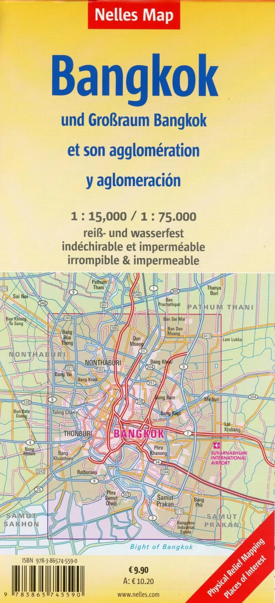 Bild: 9783865745590 | Nelles Map Bangkok and Greater Bangkok | Maßstab 1:15 000 / 1:75 000