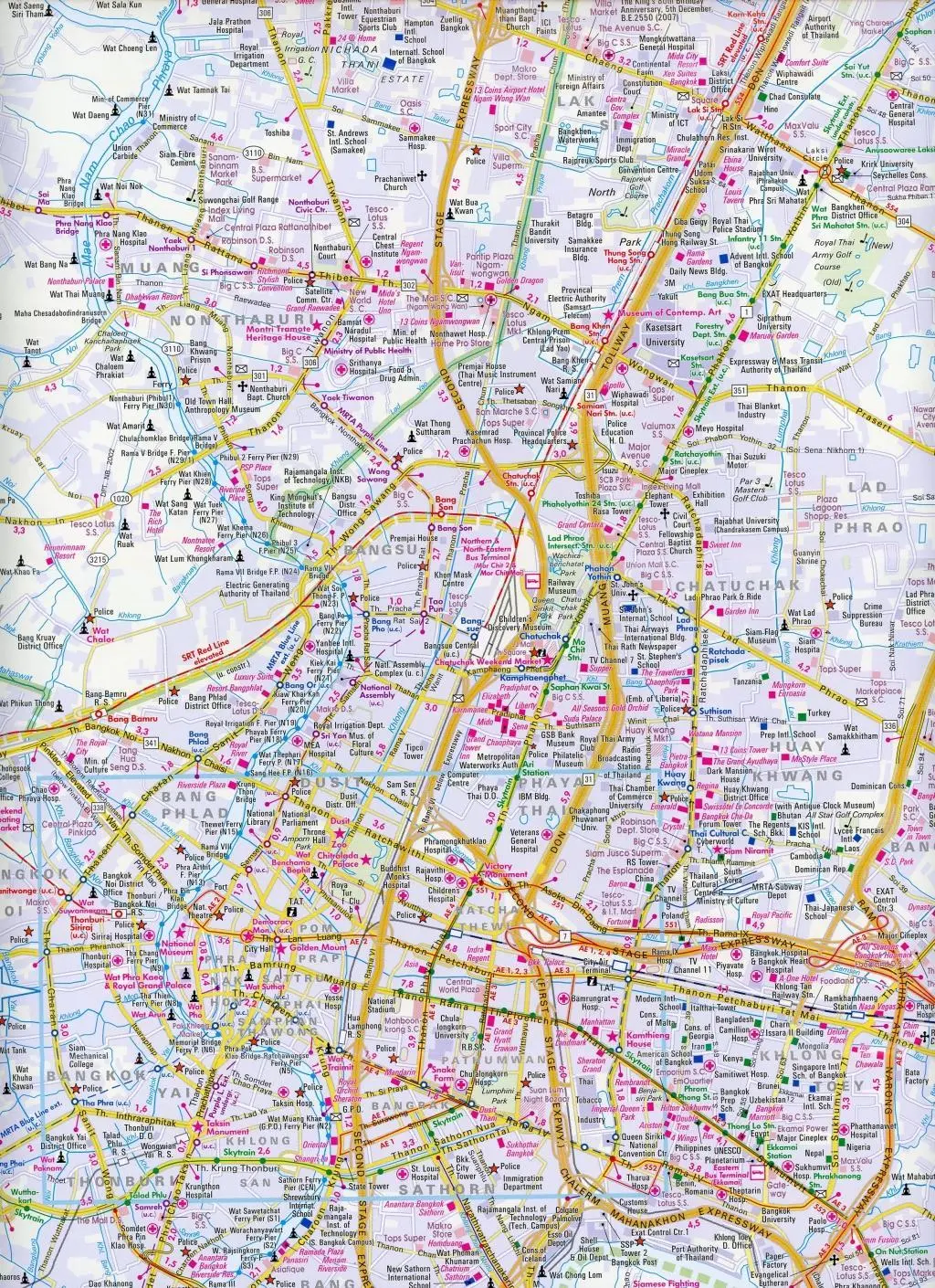 Bild: 9783865745590 | Nelles Map Bangkok and Greater Bangkok | Maßstab 1:15 000 / 1:75 000