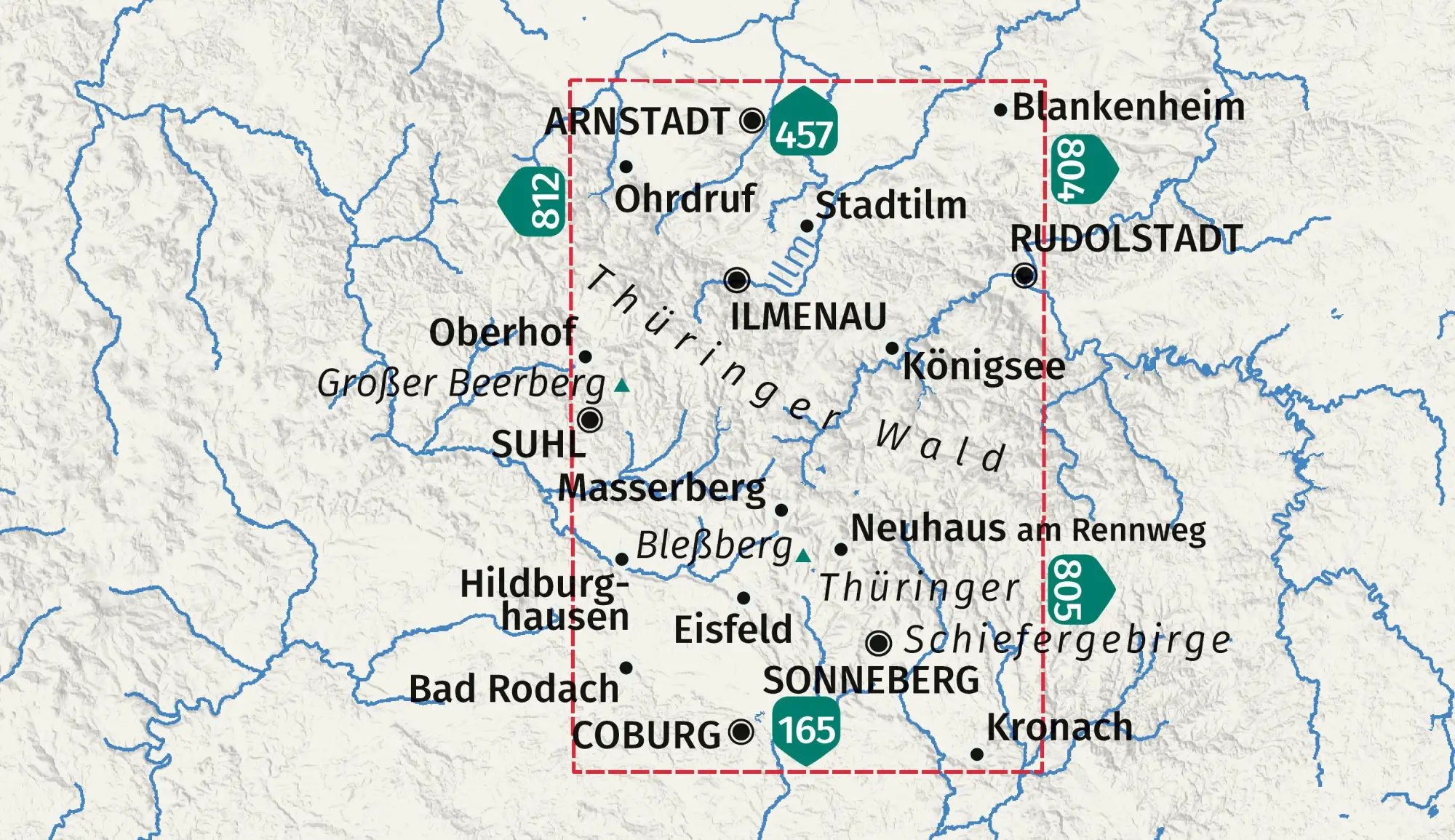 Bild: 9783991545590 | KOMPASS Wanderkarte 813 Östlicher Thüringer Wald 1:50.000 | Deutsch