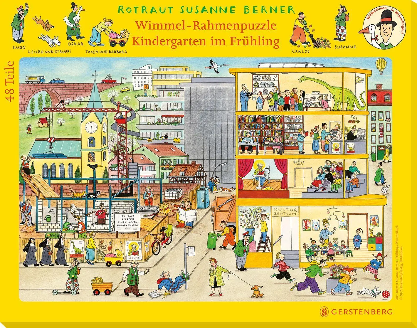 Cover: 4250915935690 | Wimmel-Rahmenpuzzle Frühling Motiv Kindergarten | Berner | Spiel