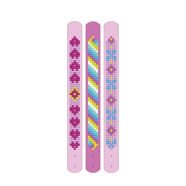 Bild: 4897073245690 | Dotzies by Diamond Dotz Armbänder Retro Pink | Kit (Bastelset) | 2024