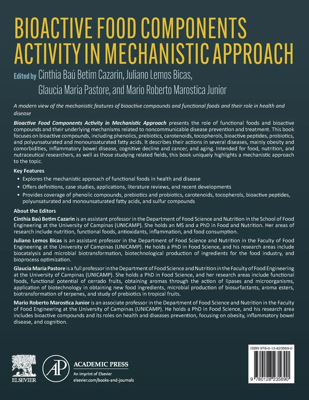 Rückseite: 9780128235690 | Bioactive Food Components Activity in Mechanistic Approach | Buch