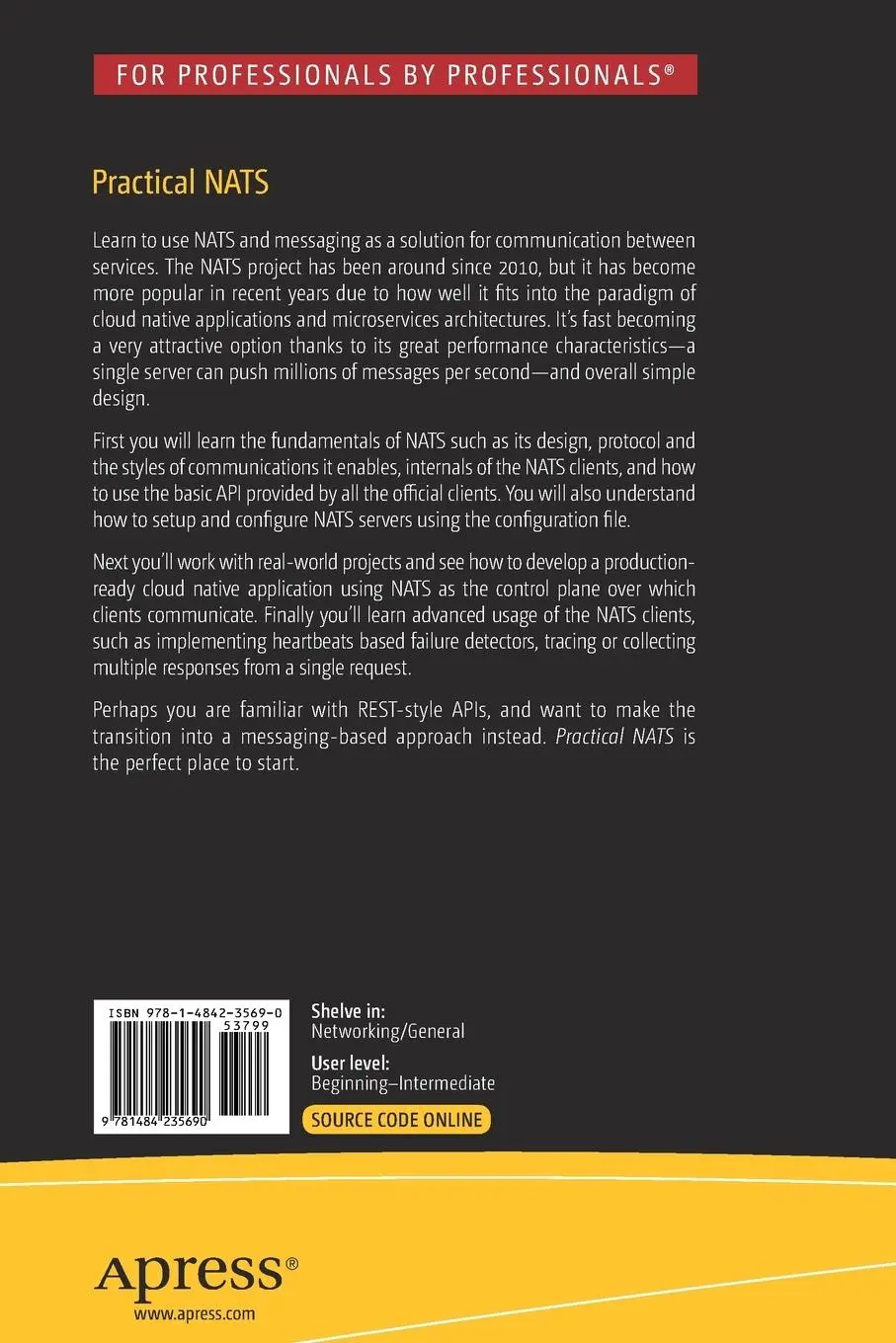 Rückseite: 9781484235690 | Practical NATS | From Beginner to Pro | Waldemar Quevedo | Taschenbuch