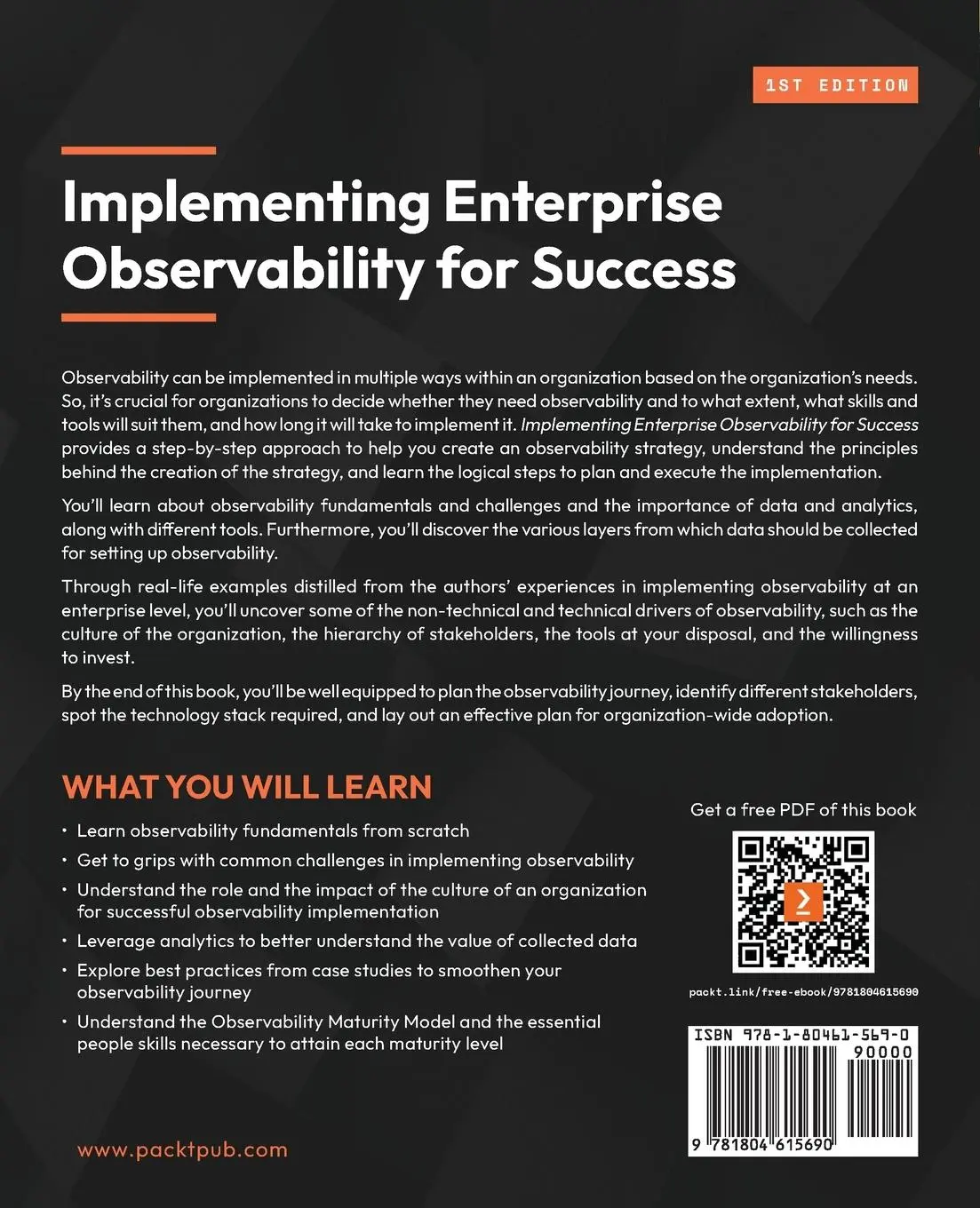 Rückseite: 9781804615690 | Implementing Enterprise Observability for Success | Agrawal (u. a.)