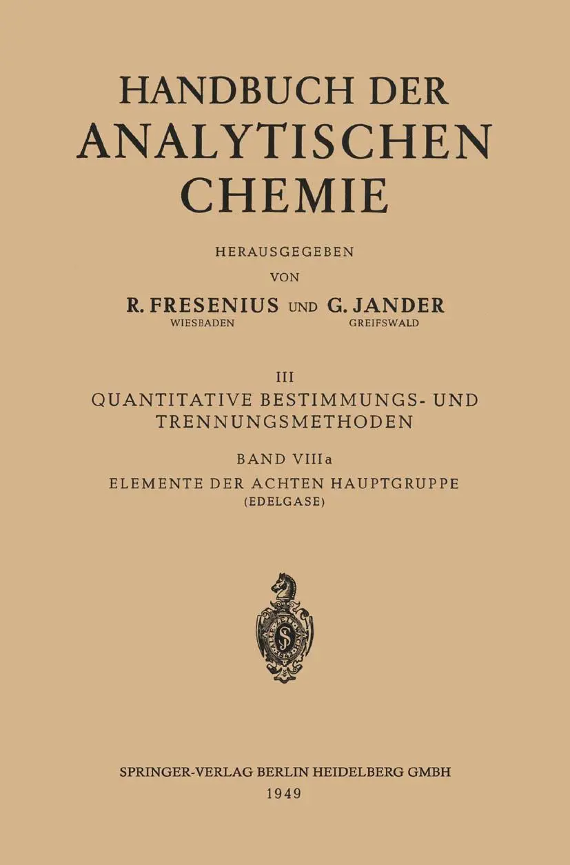 Cover: 9783662235690 | Elemente der Achten Hauptgruppe | Heinrich Kahle (u. a.) | Taschenbuch