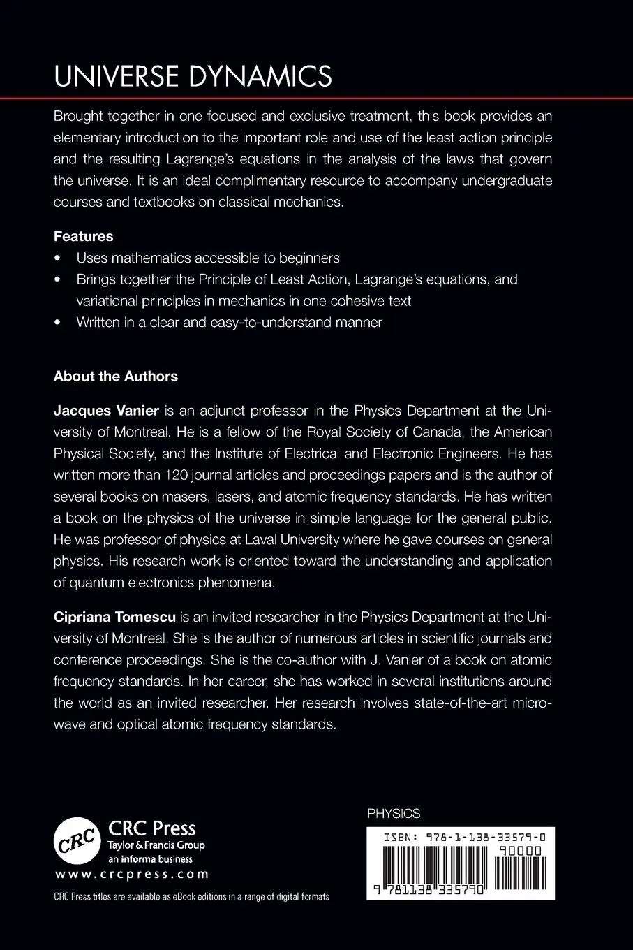 Rückseite: 9781138335790 | Universe Dynamics | Jacques Vanier (u. a.) | Taschenbuch | Englisch