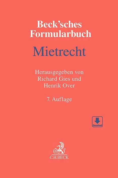 Cover: 9783406805790 | Beck'sches Formularbuch Mietrecht | Richard Gies (u. a.) | Buch | XXX