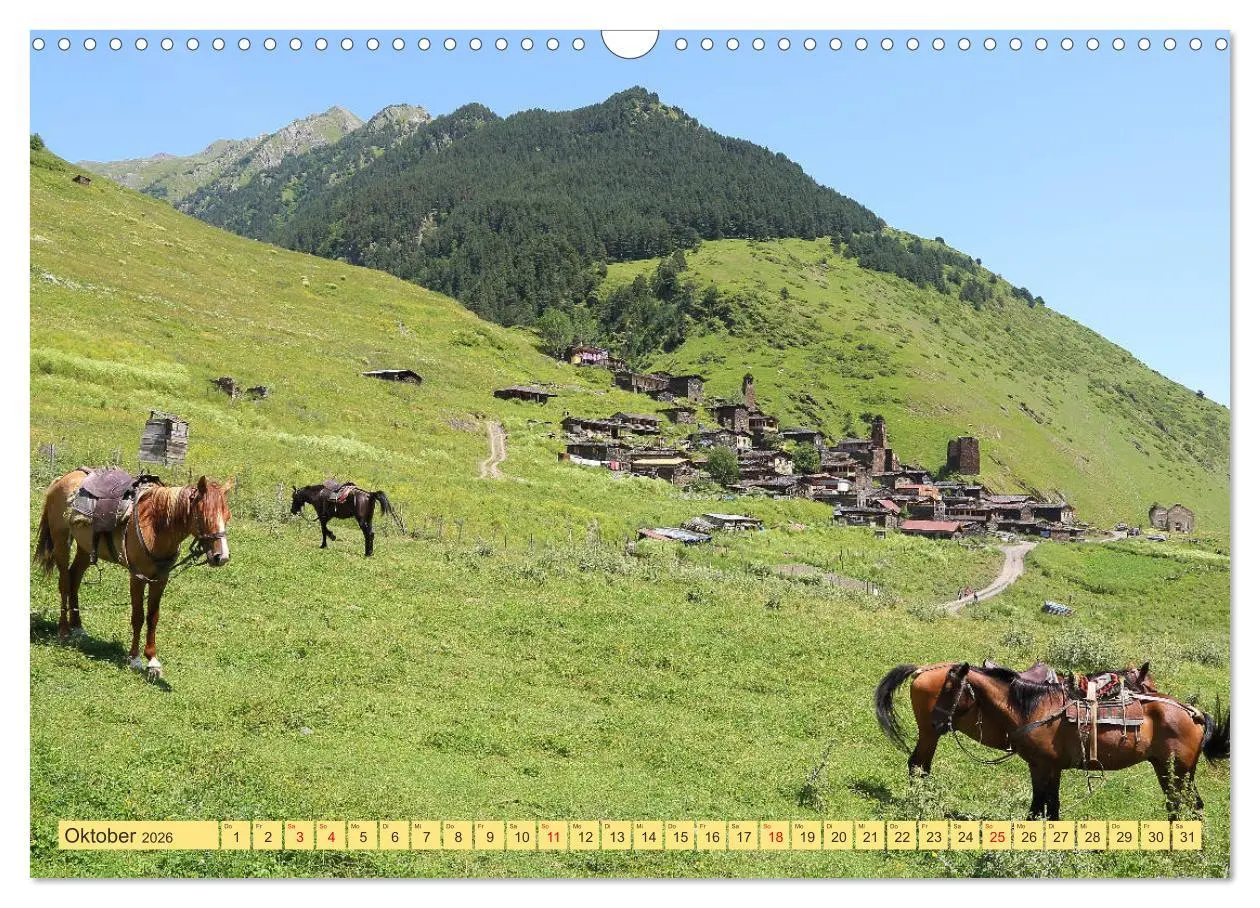 Bild: 9783457845790 | GEORGIEN (Wandkalender 2026 DIN A3 quer), CALVENDO Monatskalender