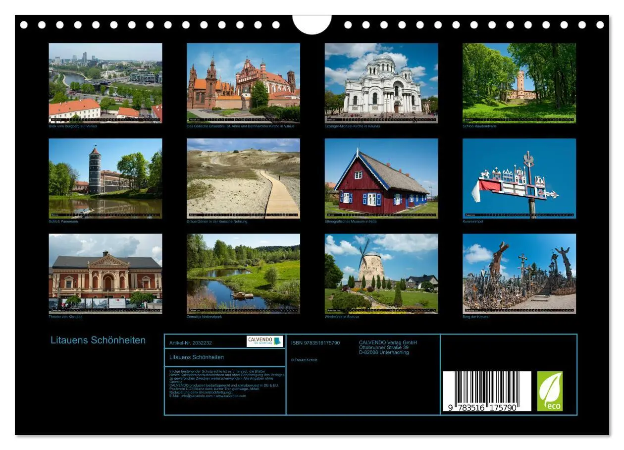 Bild: 9783516175790 | Litauens Schönheiten (Wandkalender 2026 DIN A4 quer), CALVENDO...