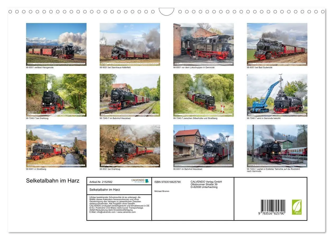 Bild: 9783516625790 | Selketalbahn im Harz (Wandkalender 2026 DIN A3 quer), CALVENDO...