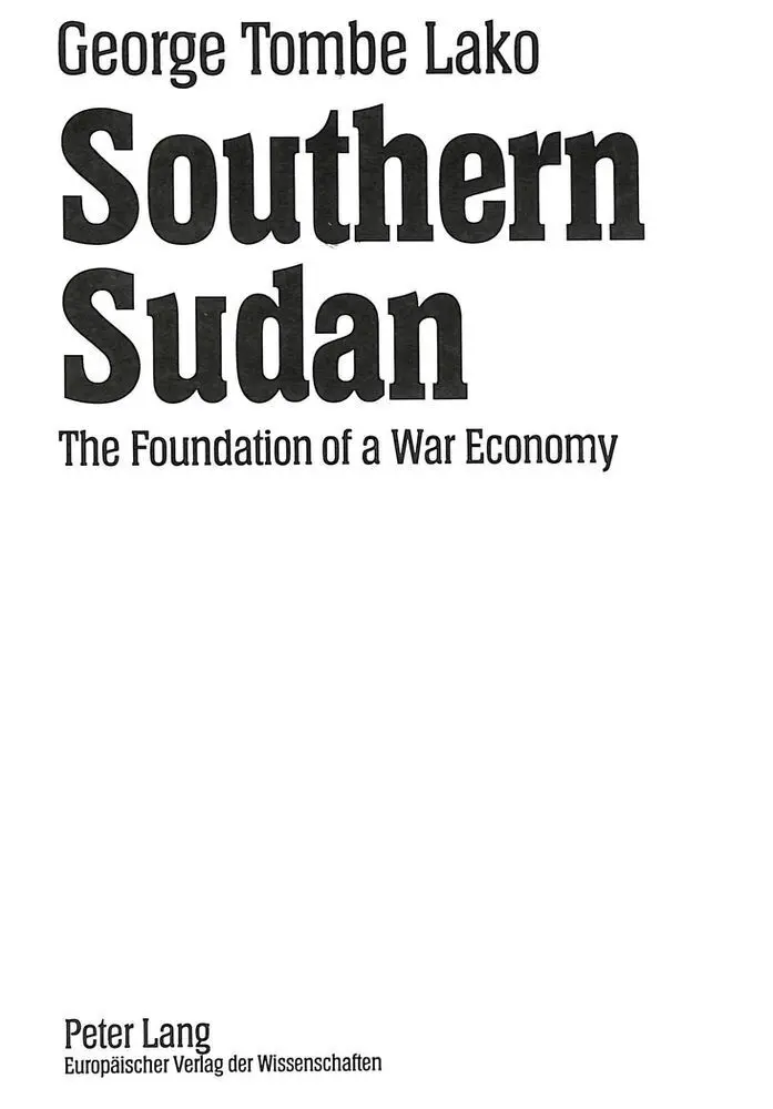 Cover: 9783631465790 | Southern Sudan | The Foundation of a War Economy | Mohamed Salih