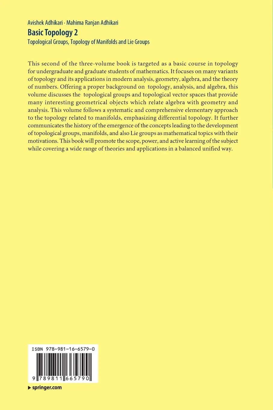 Rückseite: 9789811665790 | Basic Topology 2 | Mahima Ranjan Adhikari (u. a.) | Taschenbuch | xxiv