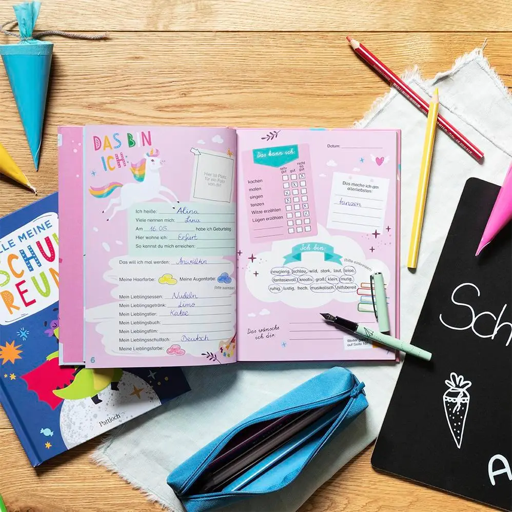 Bild: 4260308345890 | Alle meine Schulfreunde - Einhörner | Pattloch Verlag | Notizbuch