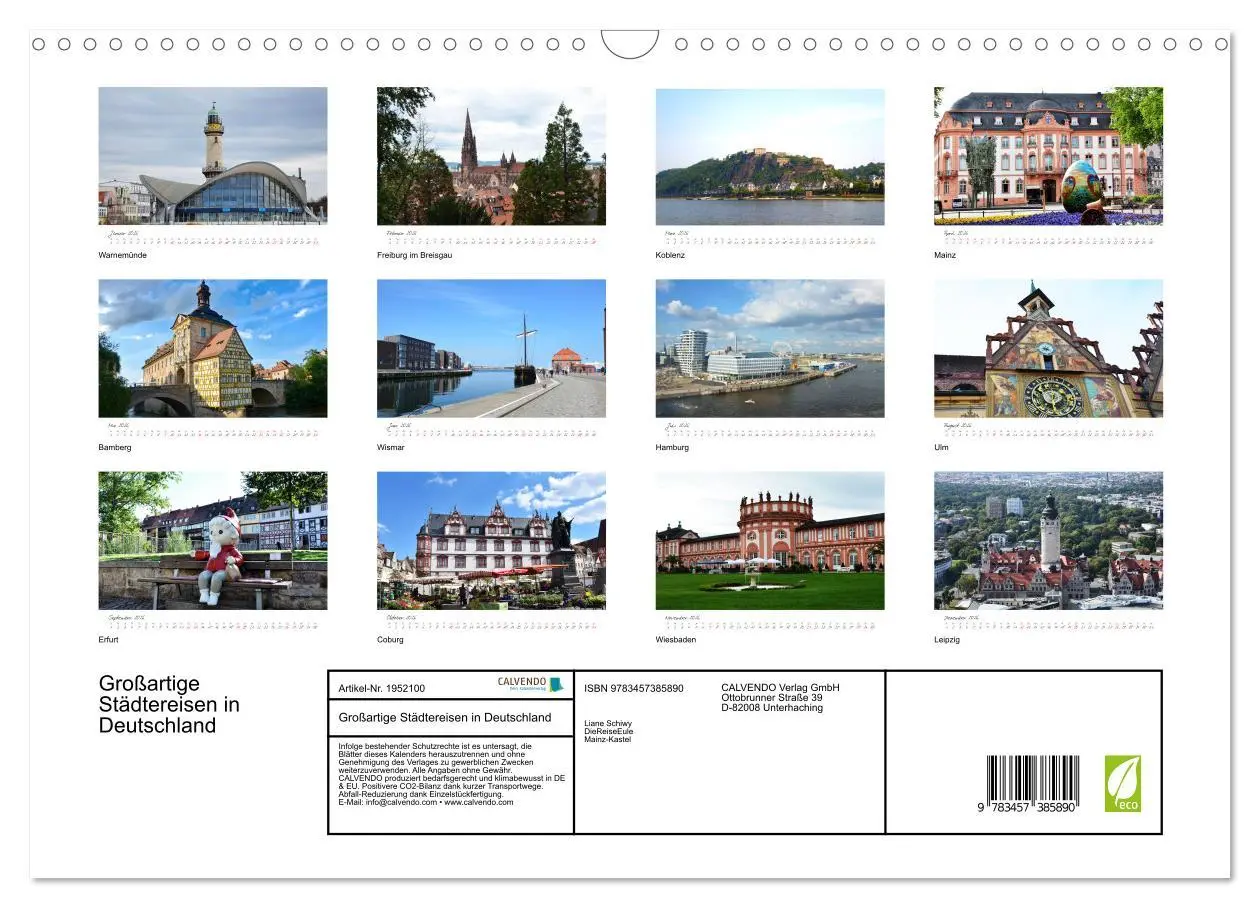 Bild: 9783457385890 | Großartige Städtereisen in Deutschland (Wandkalender 2026 DIN A3...