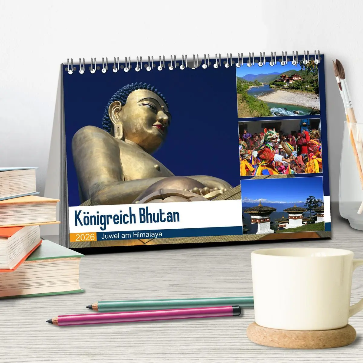 Bild: 9783457835890 | Königreich Bhutan - Juwel am Himalaya (Tischkalender 2026 DIN A5...