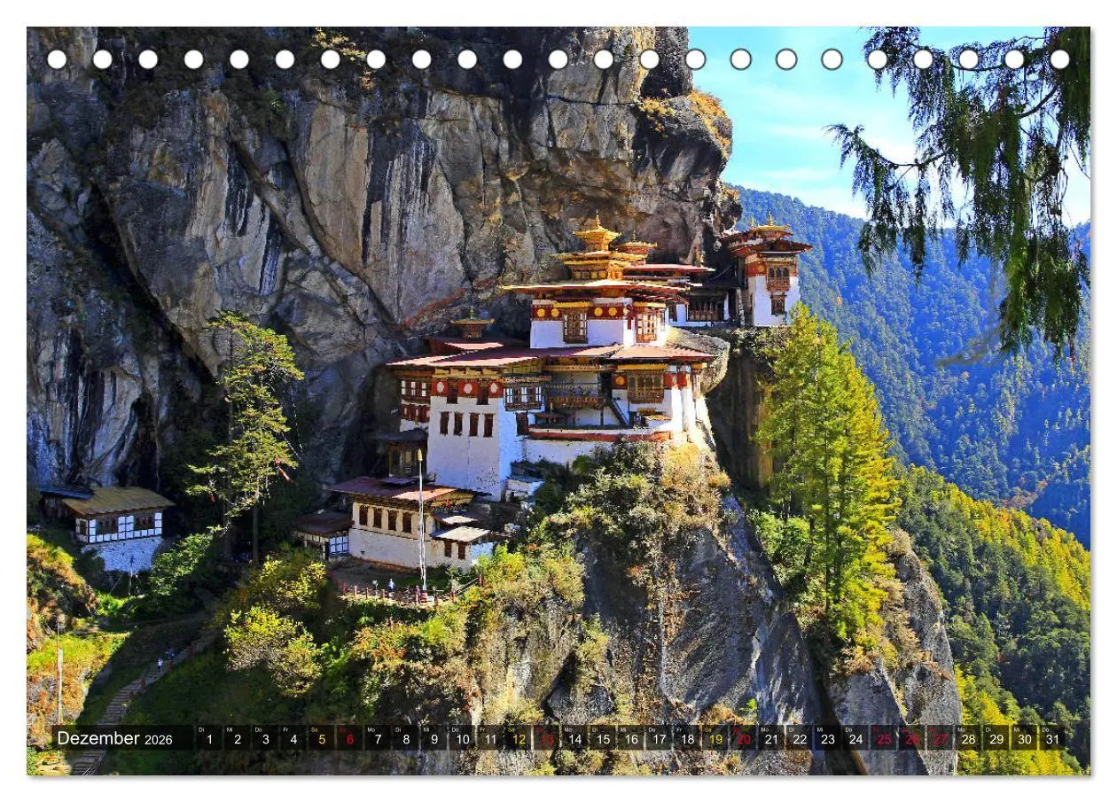 Bild: 9783457835890 | Königreich Bhutan - Juwel am Himalaya (Tischkalender 2026 DIN A5...