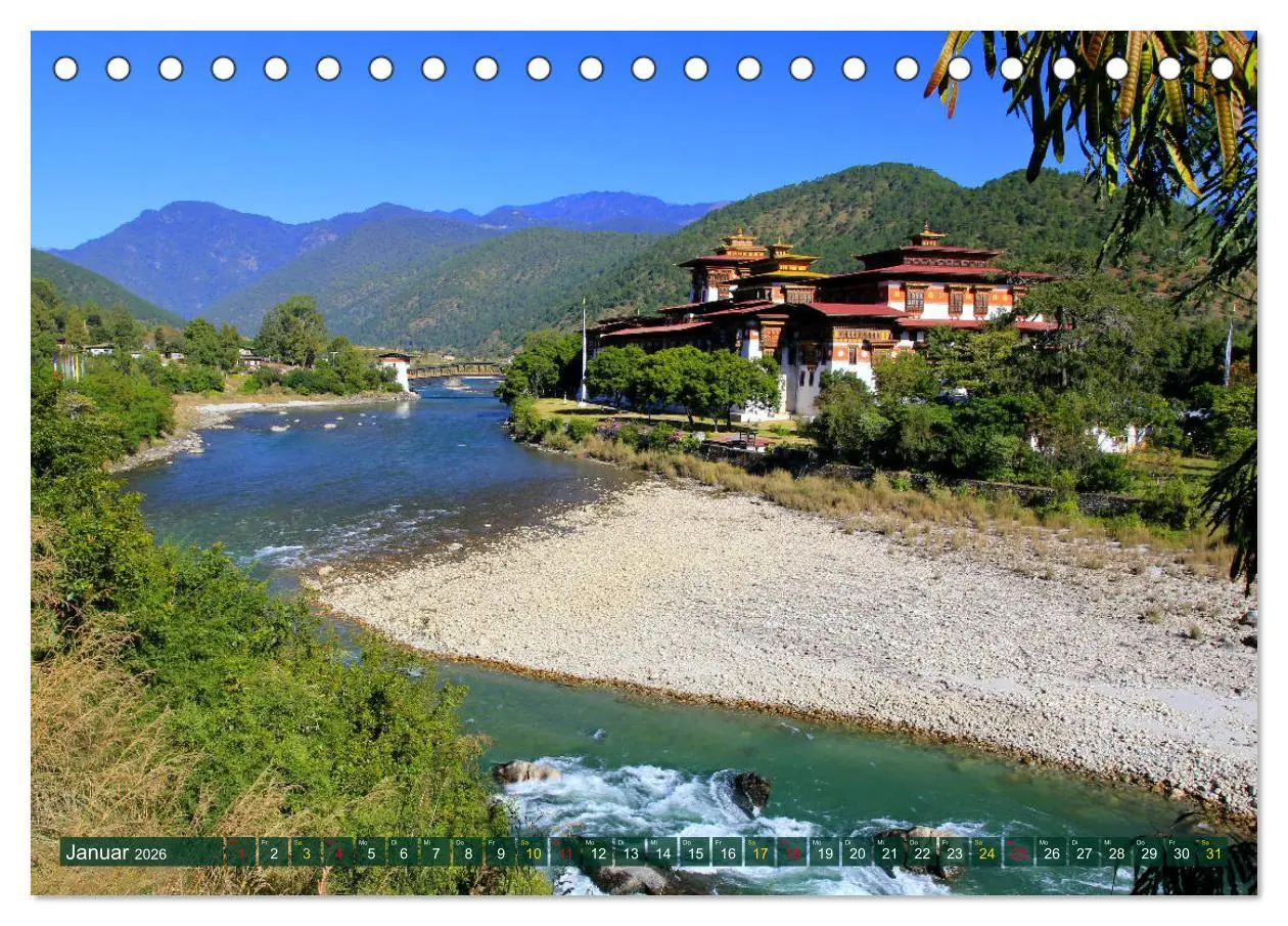 Bild: 9783457835890 | Königreich Bhutan - Juwel am Himalaya (Tischkalender 2026 DIN A5...