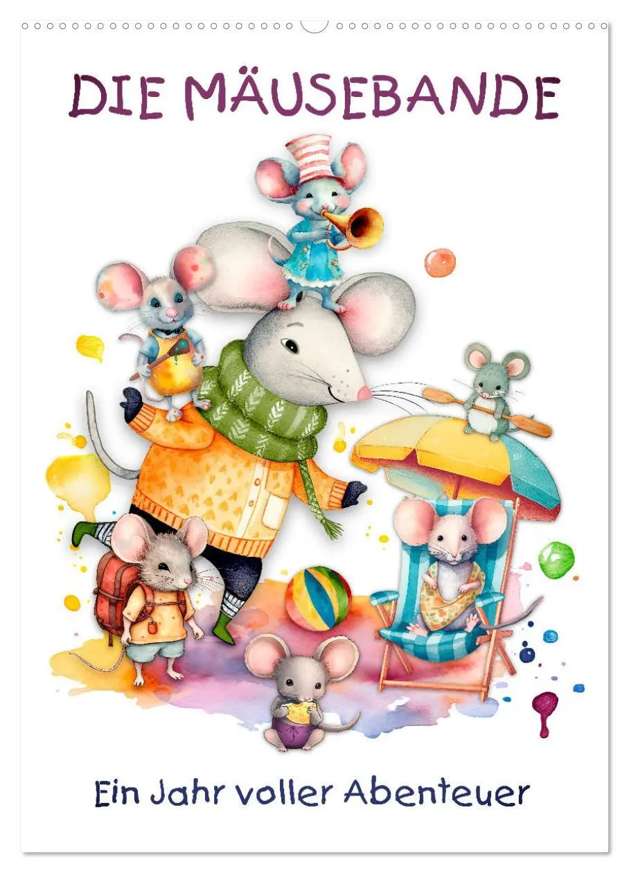 Cover: 9783516305890 | Die Mäusebande (Wandkalender 2026 DIN A2 hoch), CALVENDO...