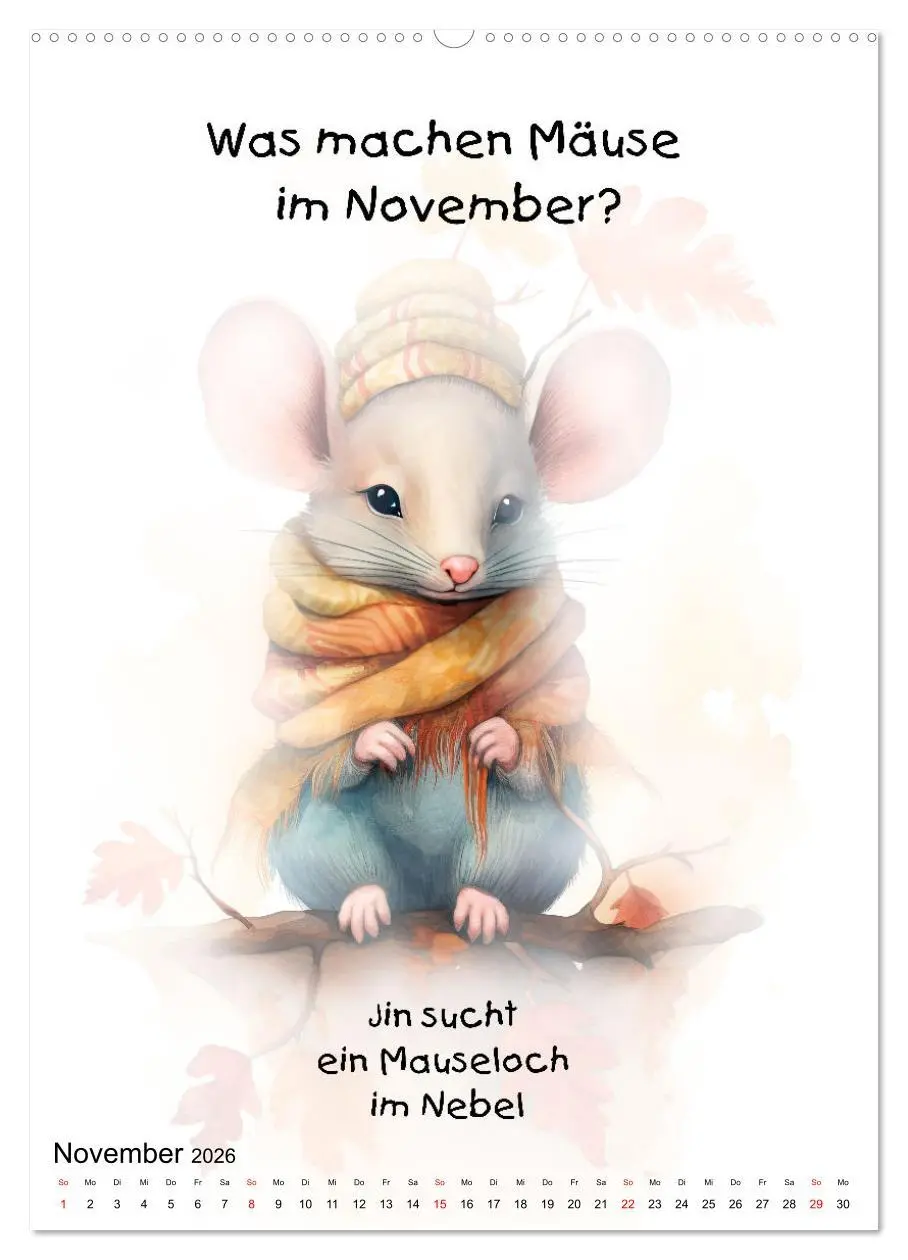 Bild: 9783516305890 | Die Mäusebande (Wandkalender 2026 DIN A2 hoch), CALVENDO...