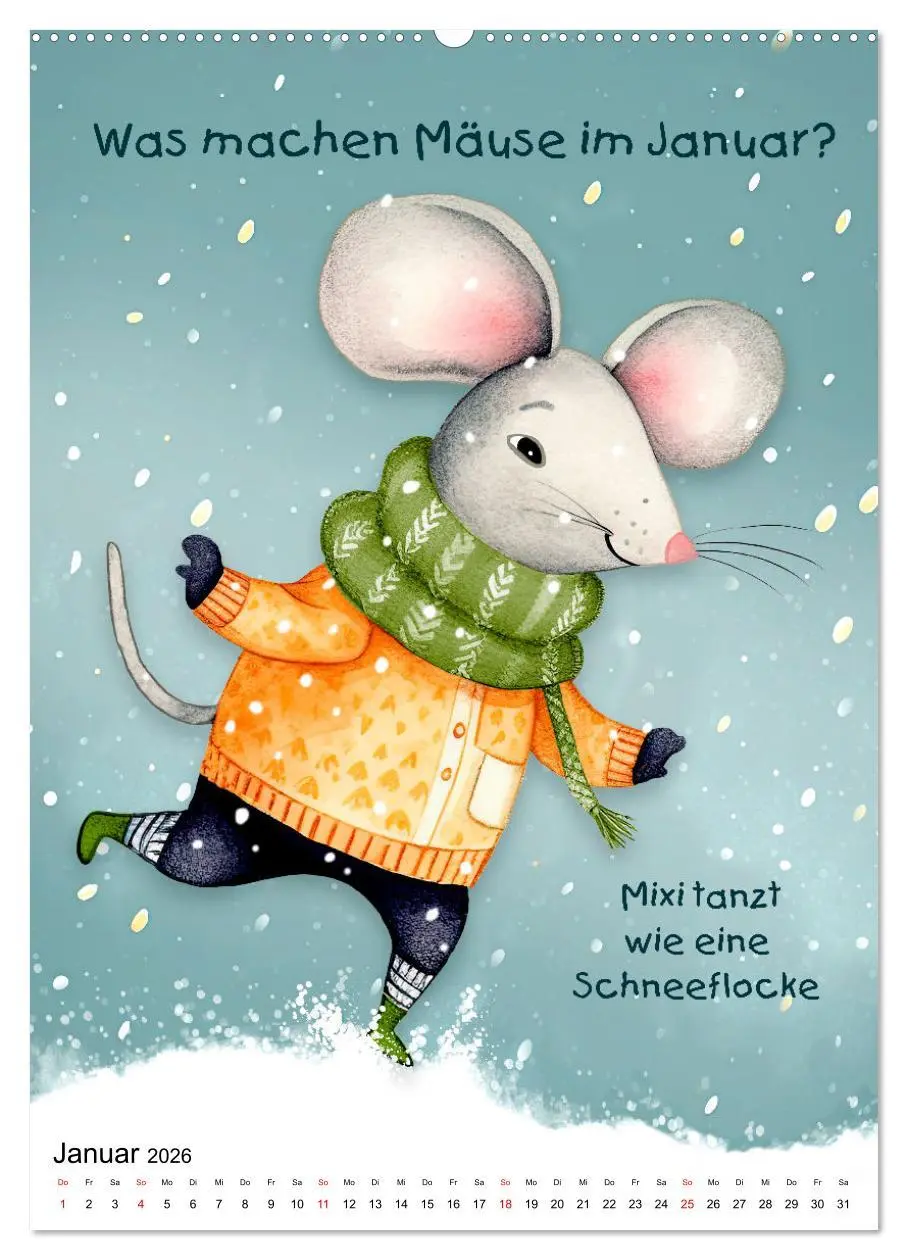 Bild: 9783516305890 | Die Mäusebande (Wandkalender 2026 DIN A2 hoch), CALVENDO...