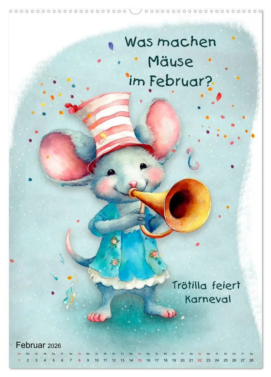 Bild: 9783516305890 | Die Mäusebande (Wandkalender 2026 DIN A2 hoch), CALVENDO...